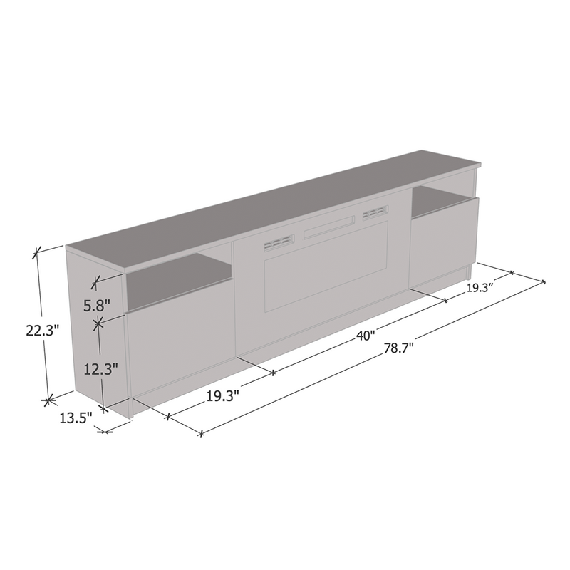 York 02 Fireplace TV Stand - Meble Furniture