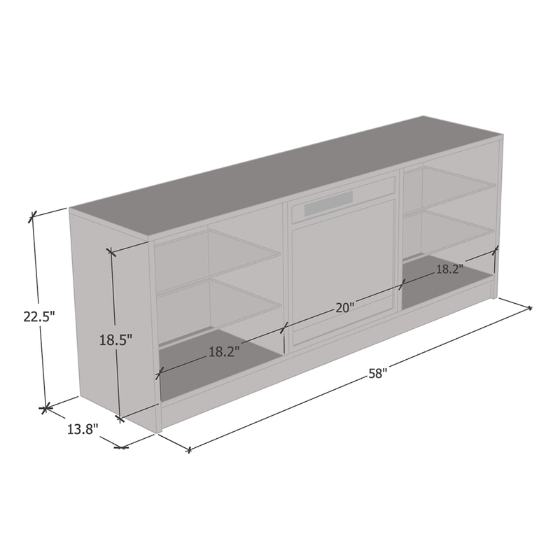 Manhattan Electric Fireplace 58" TV Stand - Meble Furniture